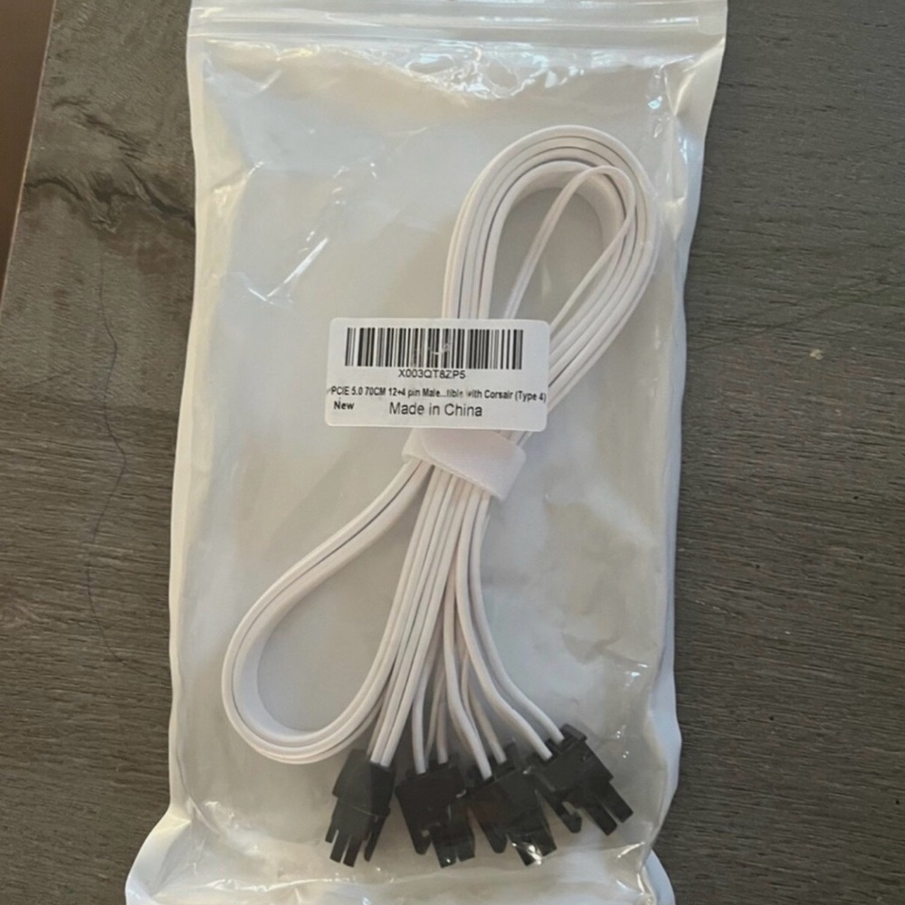 PCIe 5.0 Power Cable 12+4 Pin Male Cable for Corsair 70cm